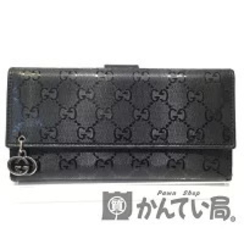 GUCCI GG Imprime Interlocking GG Charm Long Wallet